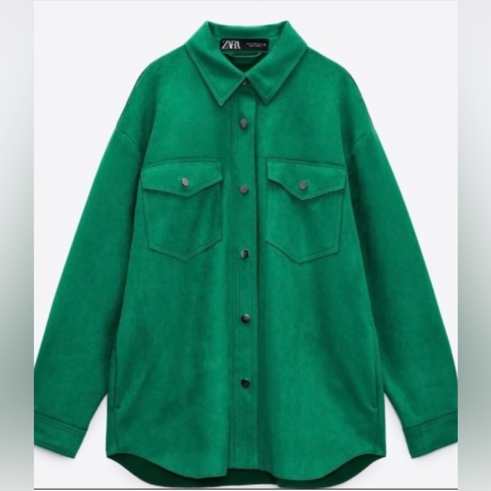 Size small Zara green over shirt. Never worn! NWT!